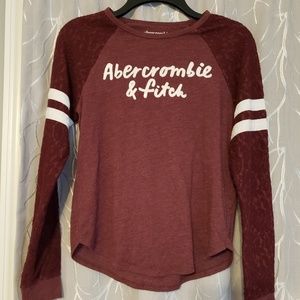 Girls Abercrombie long sleeve shirt. Size 13/14